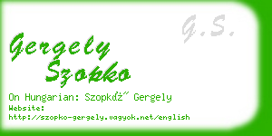 gergely szopko business card